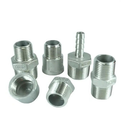SS304 316 316L Threaded Pipe Fitting 1/8"-4" 150LB NPT BSP Flange Nipple